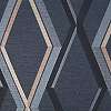 Geometrikus mintás kék design tapéta mosható vinyl felülettel