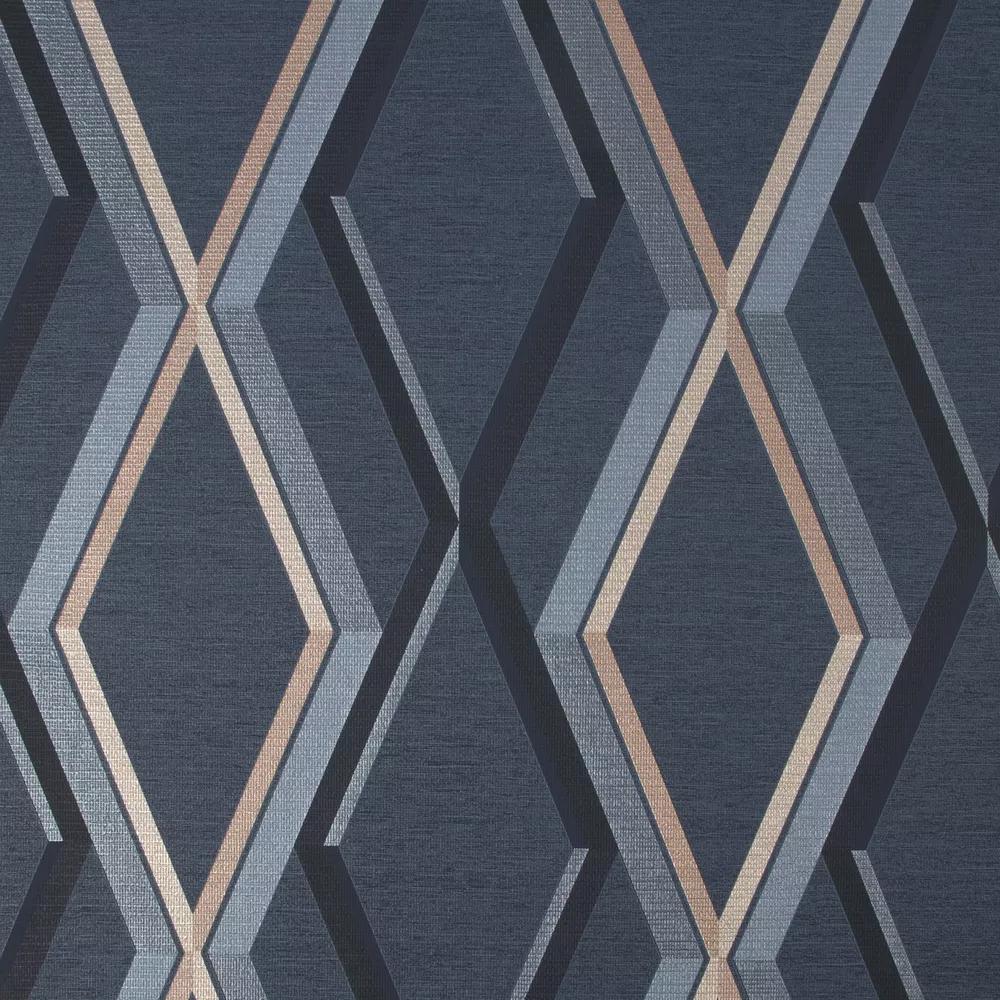 Geometrikus mintás kék design tapéta mosható vinyl felülettel