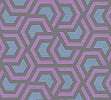 Geometrikus mintás modern tapéta, lila, kék, fekete harmonikus színekben
