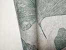 Gingko mintás tapéta türkiz mintával textiles struktúrával