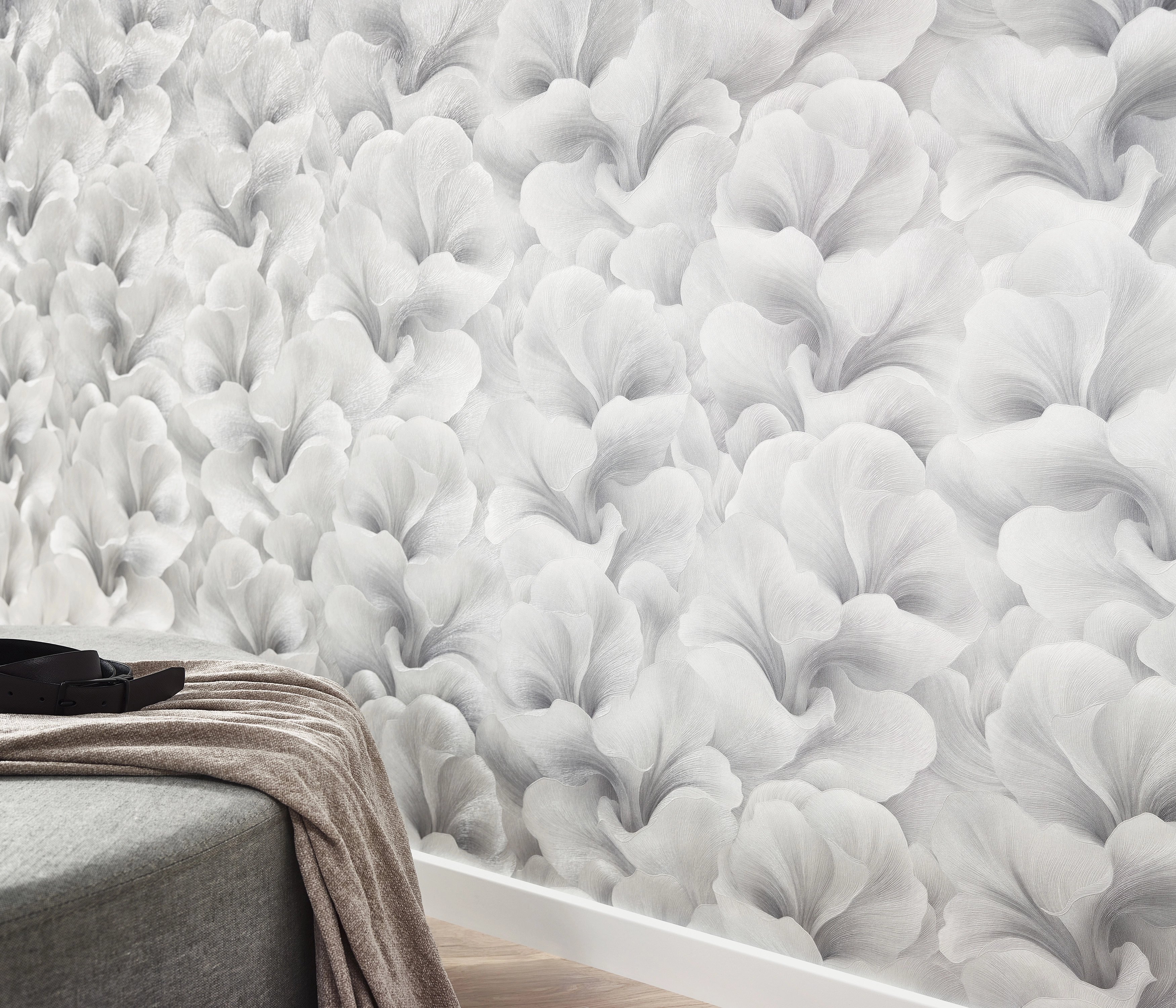 Glamour design tapéta gyöngyház levél mintával