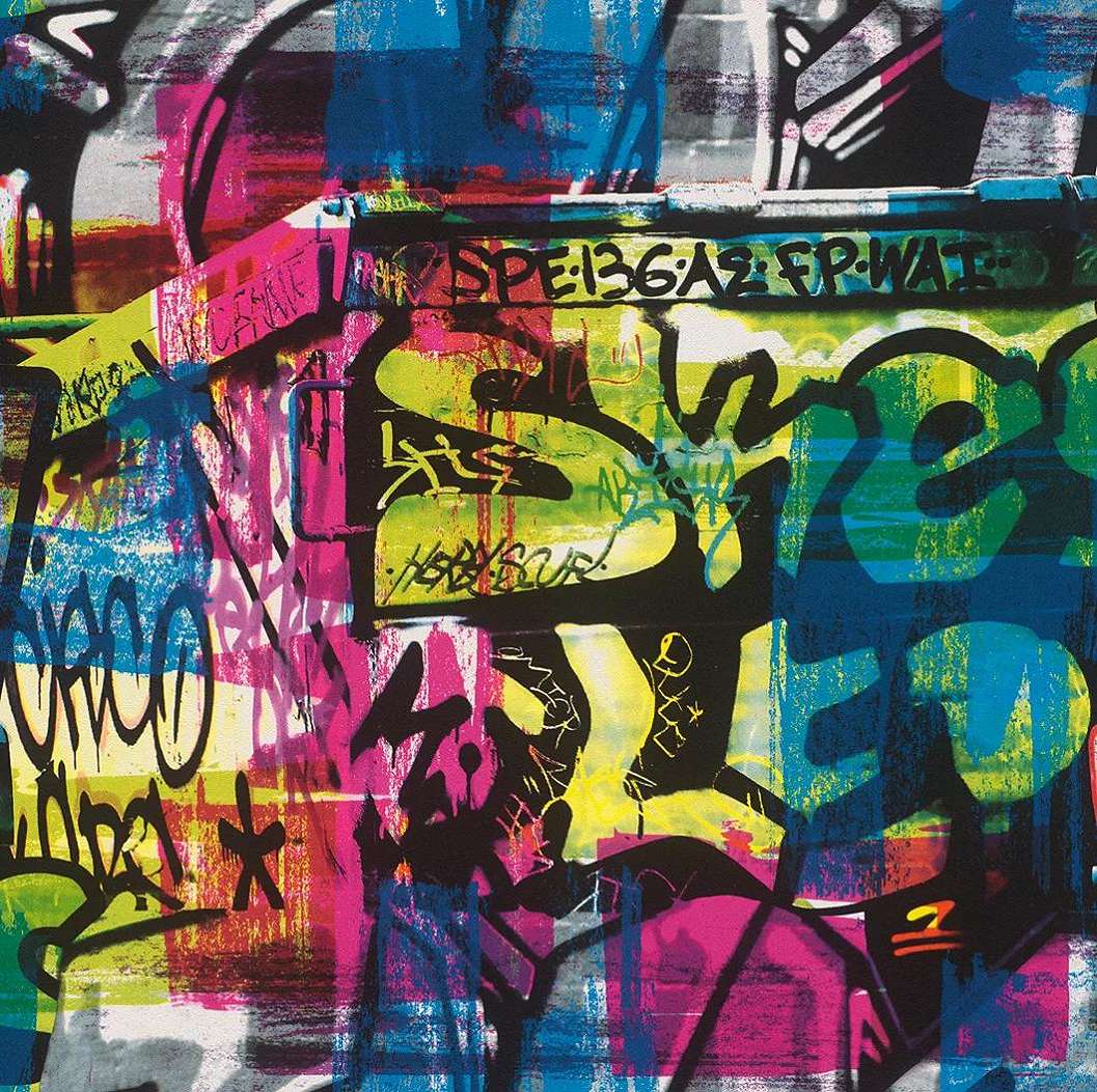 Graffitis tapéta gyerekszobába