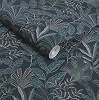 Graham dekor tapéta trópusi levél mintával sötétkék színben