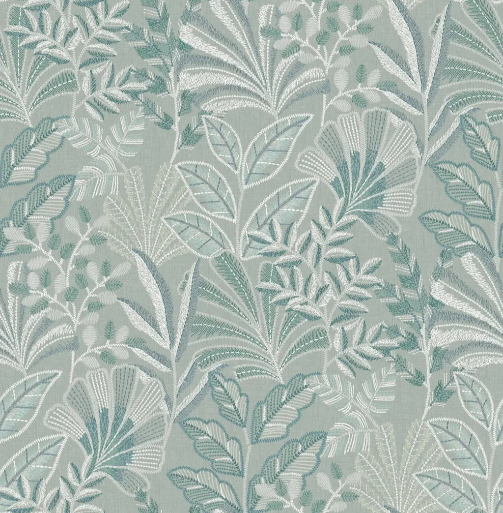 Graham dekor tapéta trópusi levél mintával világoskék színben