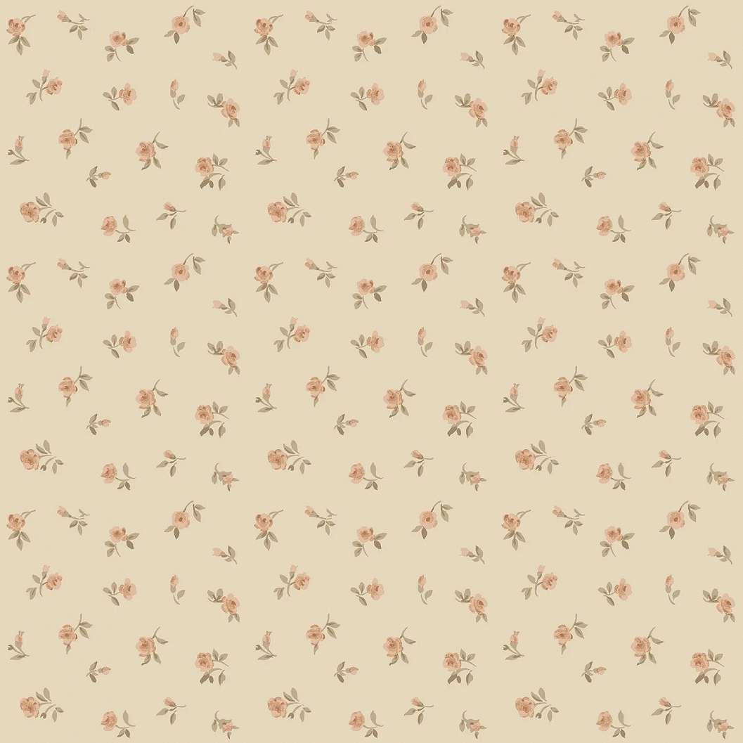 Gyerek dekor tapéta apró virág mintás beige színben