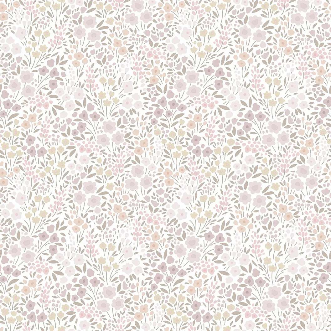 Gyerek dekor tapéta apró virágos mintás beige színben