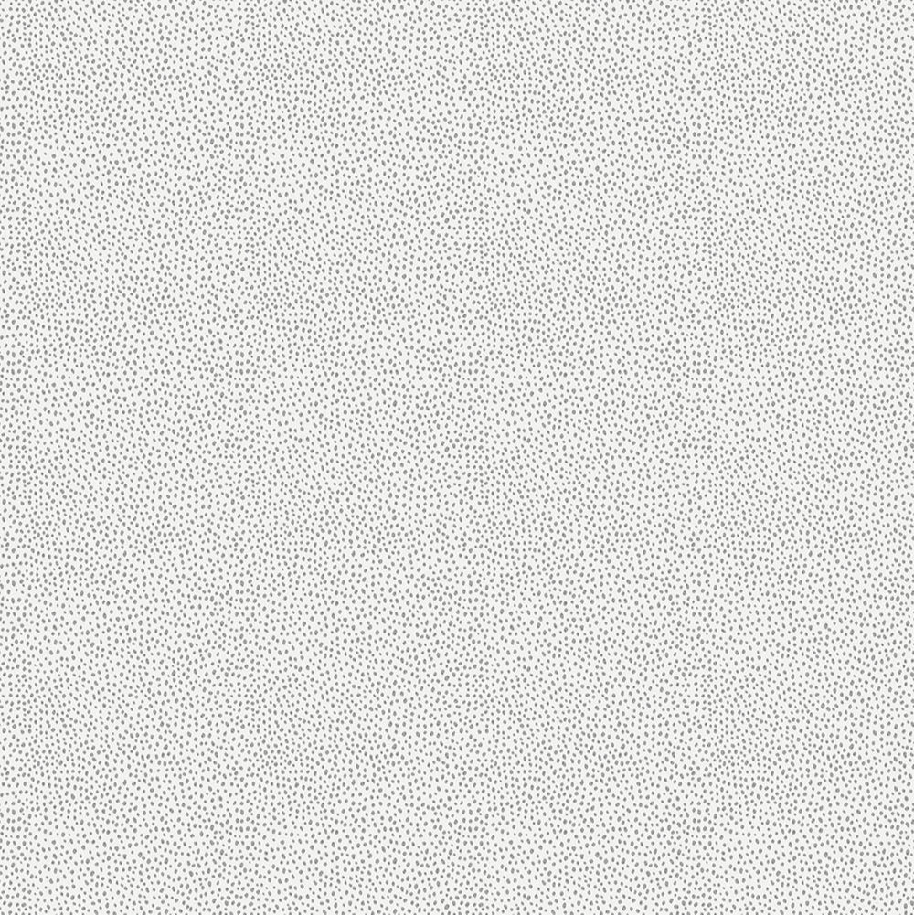 Gyerek dekor tapéta fehér és szürke színben pöttyös mintával