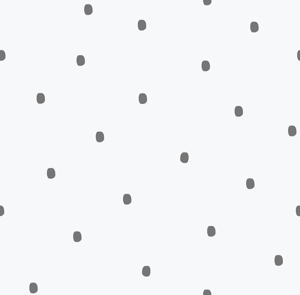 Gyerek dekor tapéta fekete színben nagy pöttyös mintával