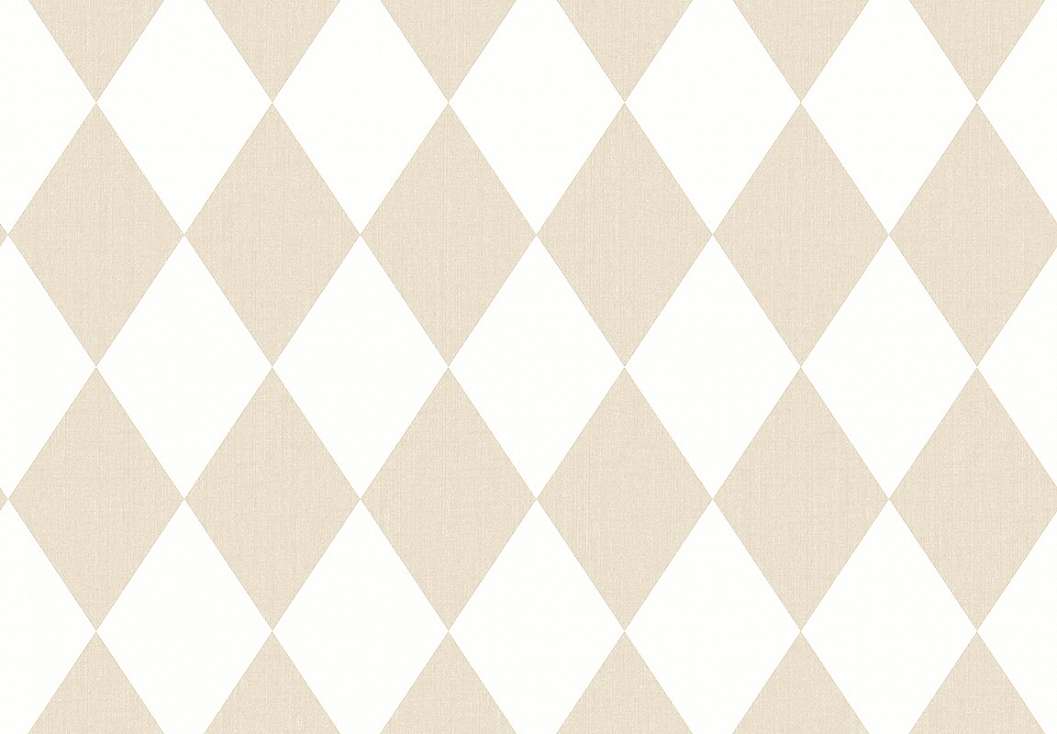 Gyerek dekor tapéta káró mintával barna színben