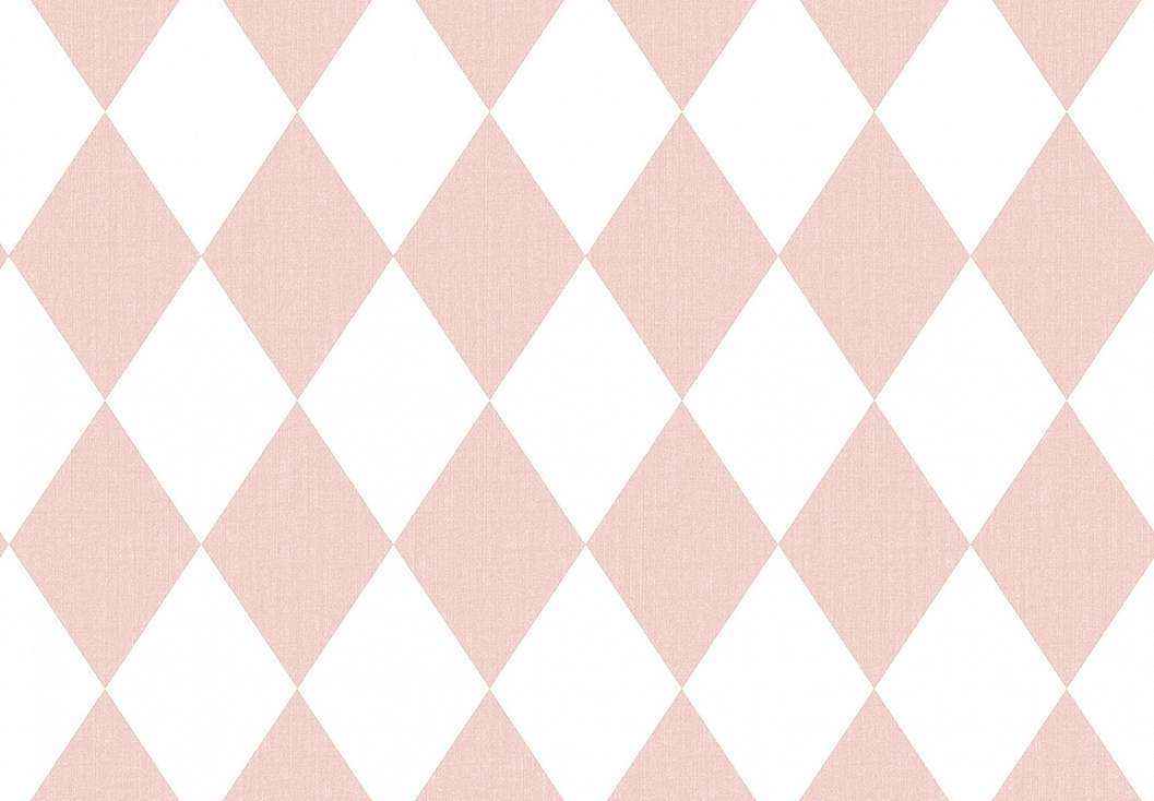 Gyerek dekor tapéta káró mintával rózsaszín színben