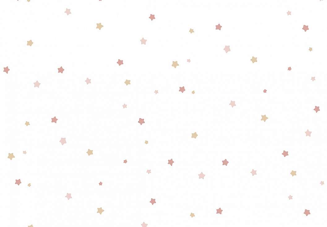 Gyerek dekor tapéta kis csillag mintával rózsaszín színben