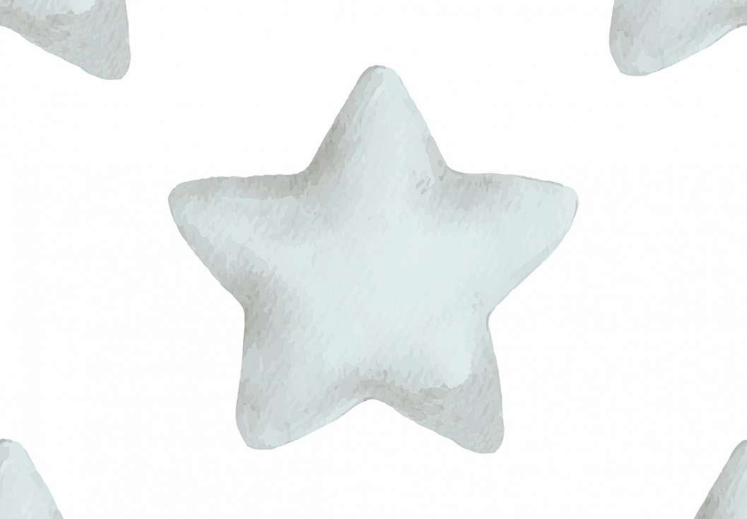 Gyerek dekor tapéta nagy csillag mintával kék színben