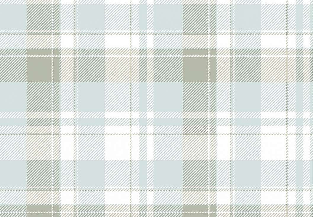 Gyerek dekor tapéta skótkockás mintával kék színben