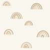 Gyerek dekor tapéta szivárvány mintás beige színben