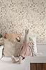 Gyerek dekor tapéta unikornis mintás beige és krém színben