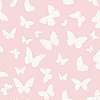 Gyerek design tapéta rózsaszín alapon fehér lepke, pillangó mintával