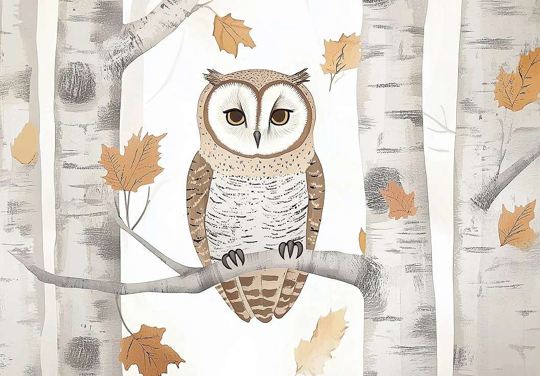 Gyerek fotótapéta bagoly mintával 368x254 vlies
