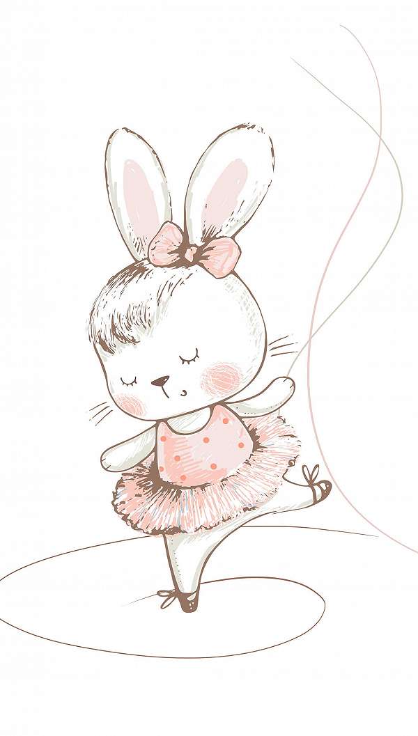 Gyerek fotótapéta balerinanyuszi mintával