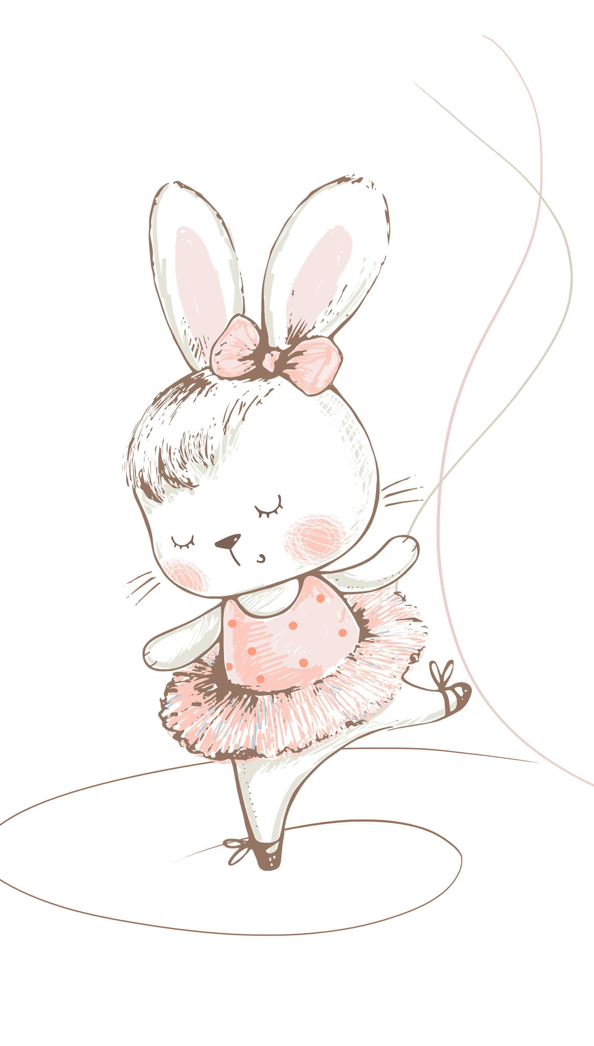 Gyerek fotótapéta balerinanyuszi mintával