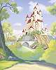 Gyerek fotótapéta Disney hercegnő kastély