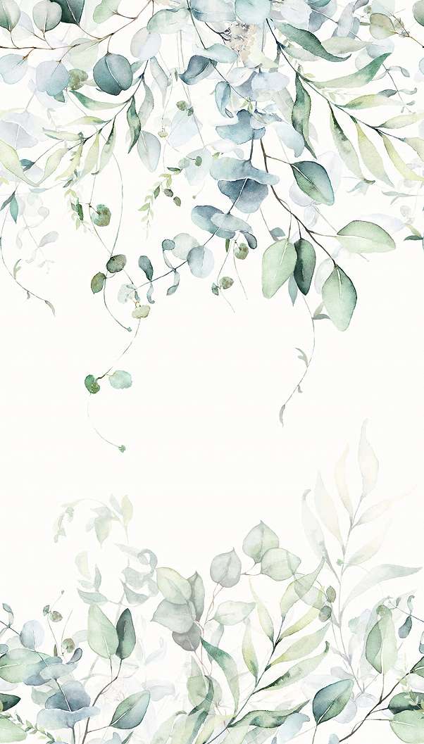 Gyerek fotótapéta levelek és indák mintával