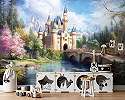 Gyerek fotótapéta mesebeli kastély mintával 368x254 vlies
