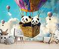 Gyerek fotótapéta panda macik a léghajó kosarában 368x254 vlies