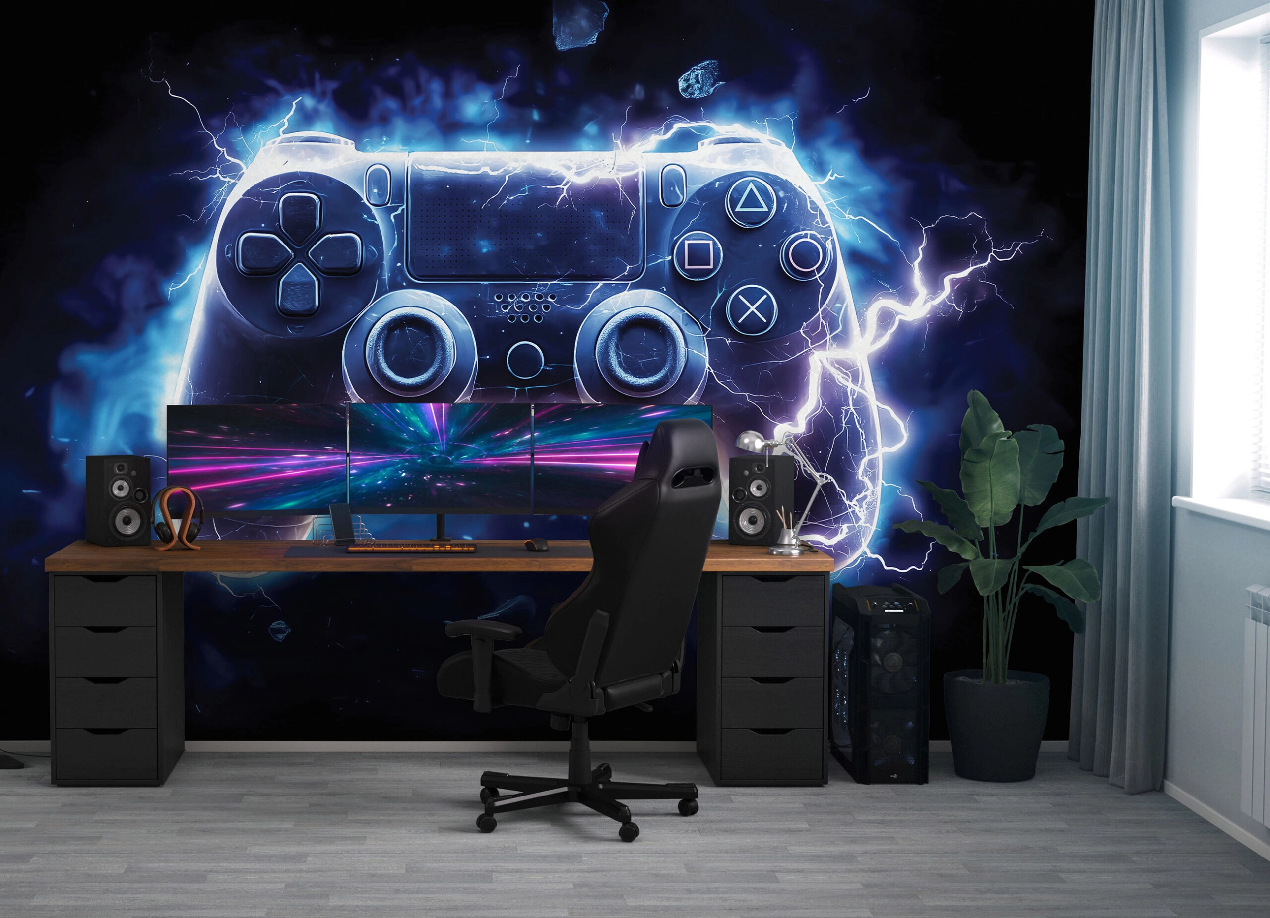 Gyerek fotótapéta PS controller mintával 368x254 vlies