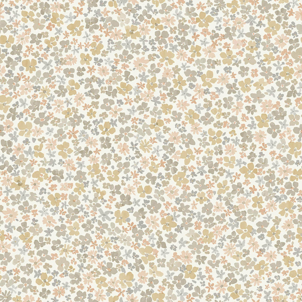 Gyerek tapéta apró natúr virágos mintával mosható