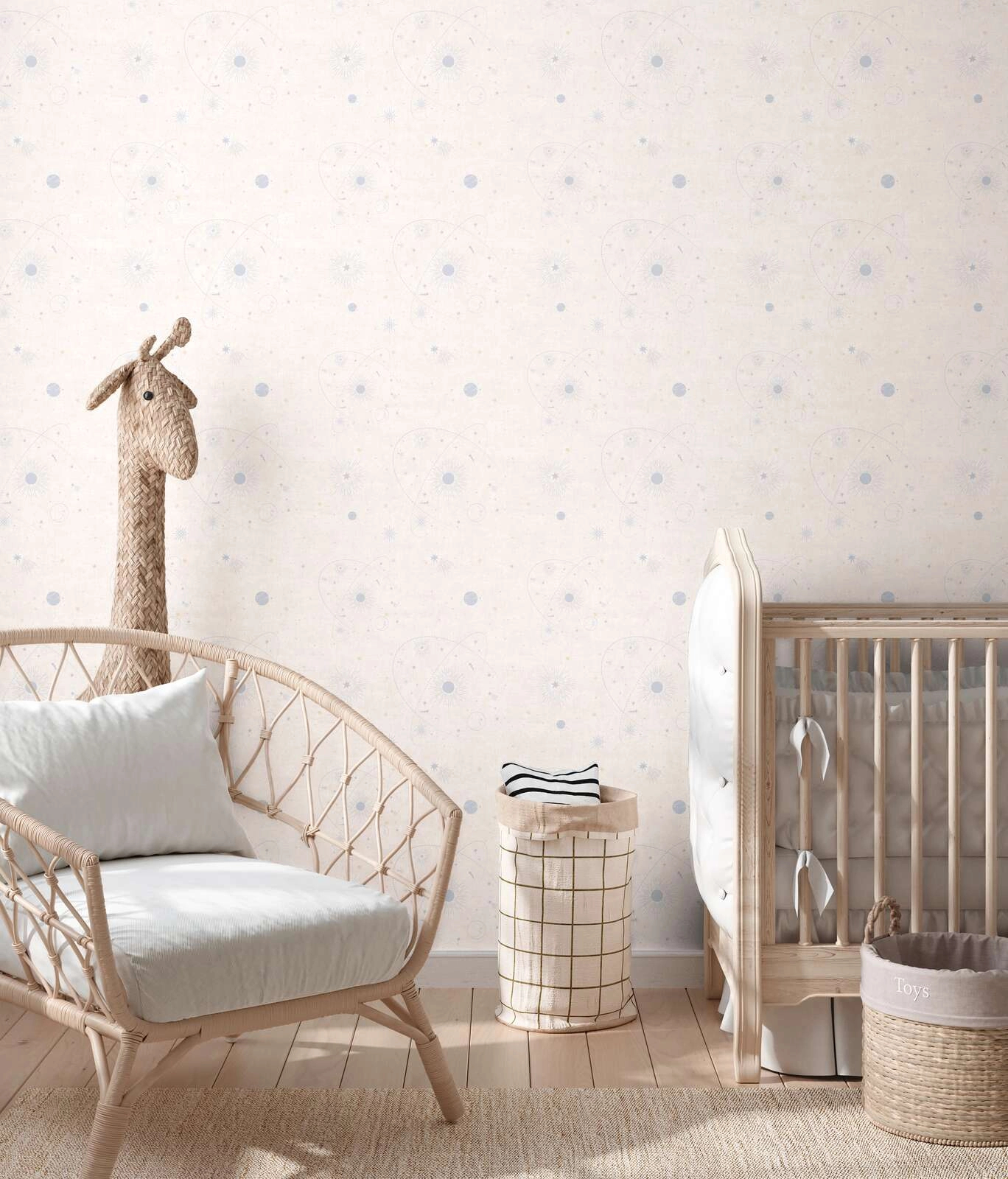 Gyerek tapéta bolygós csillagos mintával vinyl mosható