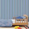 Gyerek tapéta csíkos mintával sötétkék színben