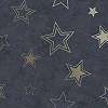 Gyerek tapéta csillag mintával fekete-arany színben