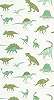 Gyerek tapéta dinó mintával zöld színben