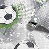 Gyerek tapéta focilabda mintával zöld színben