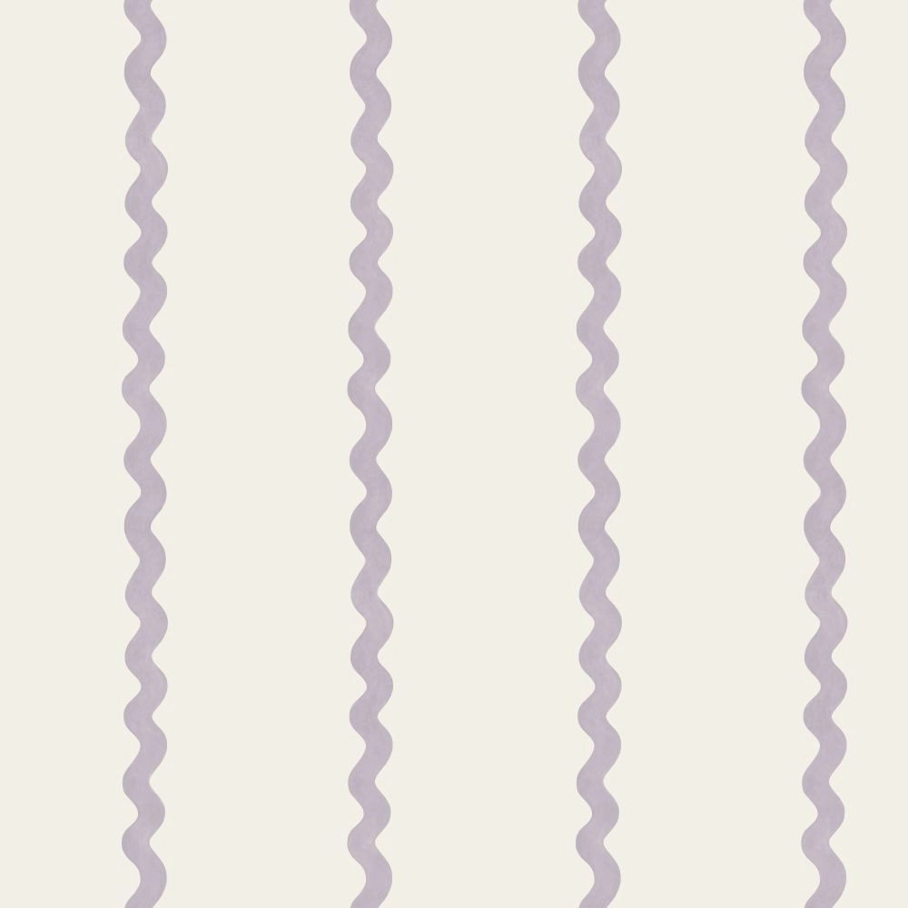Gyerek tapéta hullámos csíkos mintával lila színben