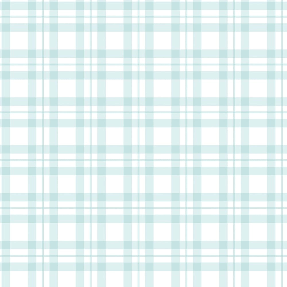 Gyerek tapéta kockás mintával türkiz színben