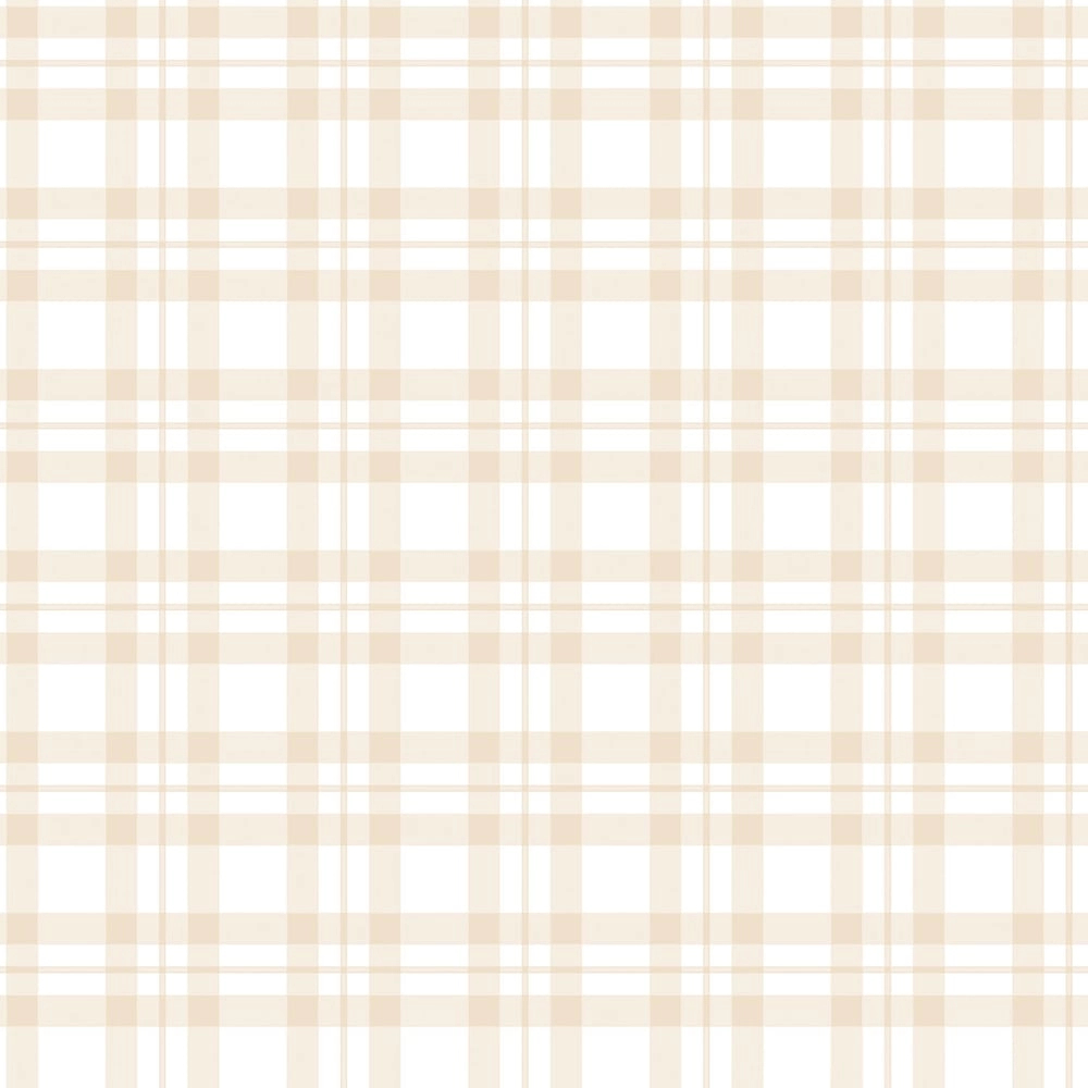 Gyerek tapéta kockás mintával világosbarna színben