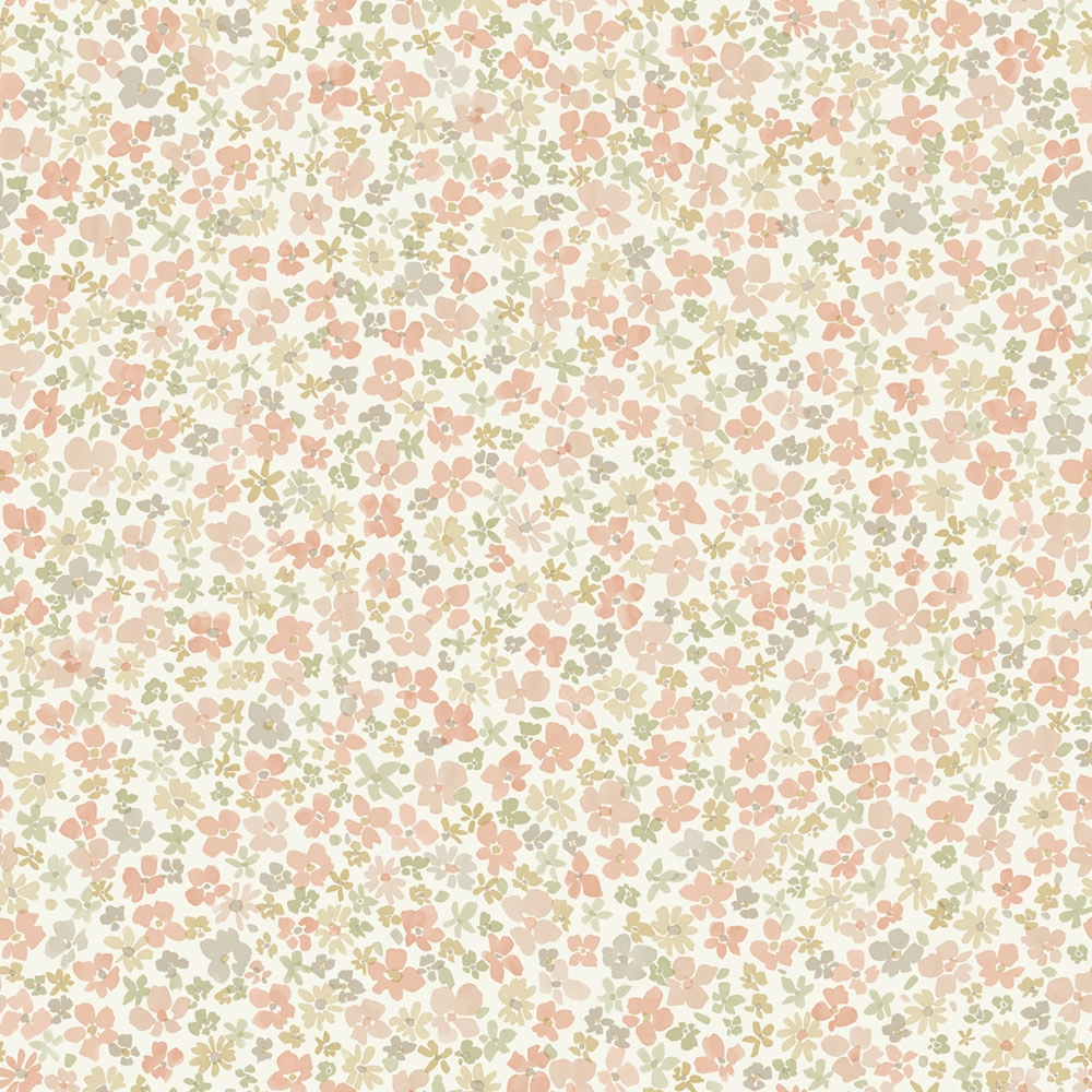 Gyerek tapéta lányszobába színes apró virág mintával