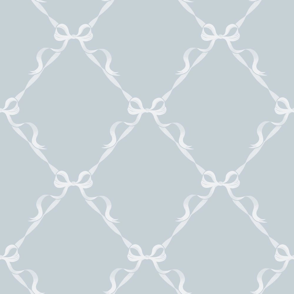 Gyerek tapéta masni mintával kék színben