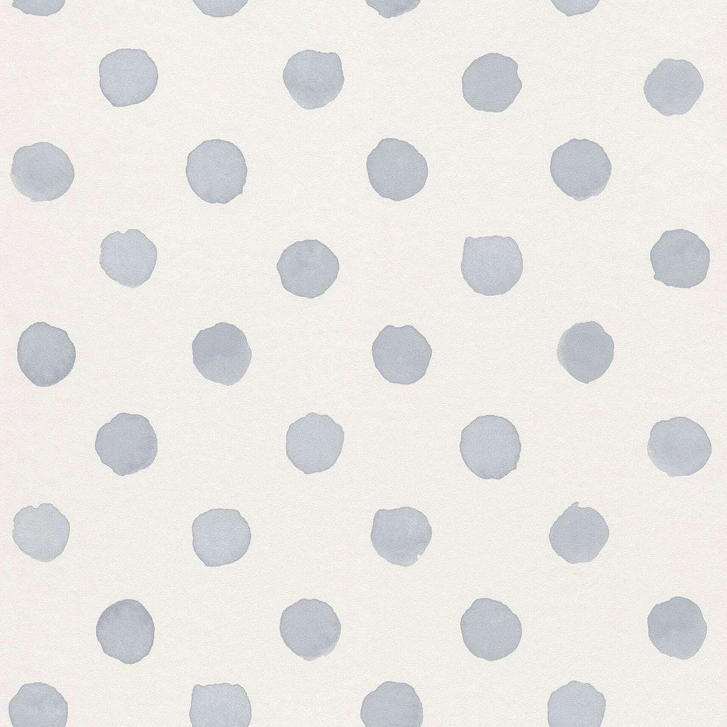 Gyerek tapéta pötyös mintával pasztel kék színben