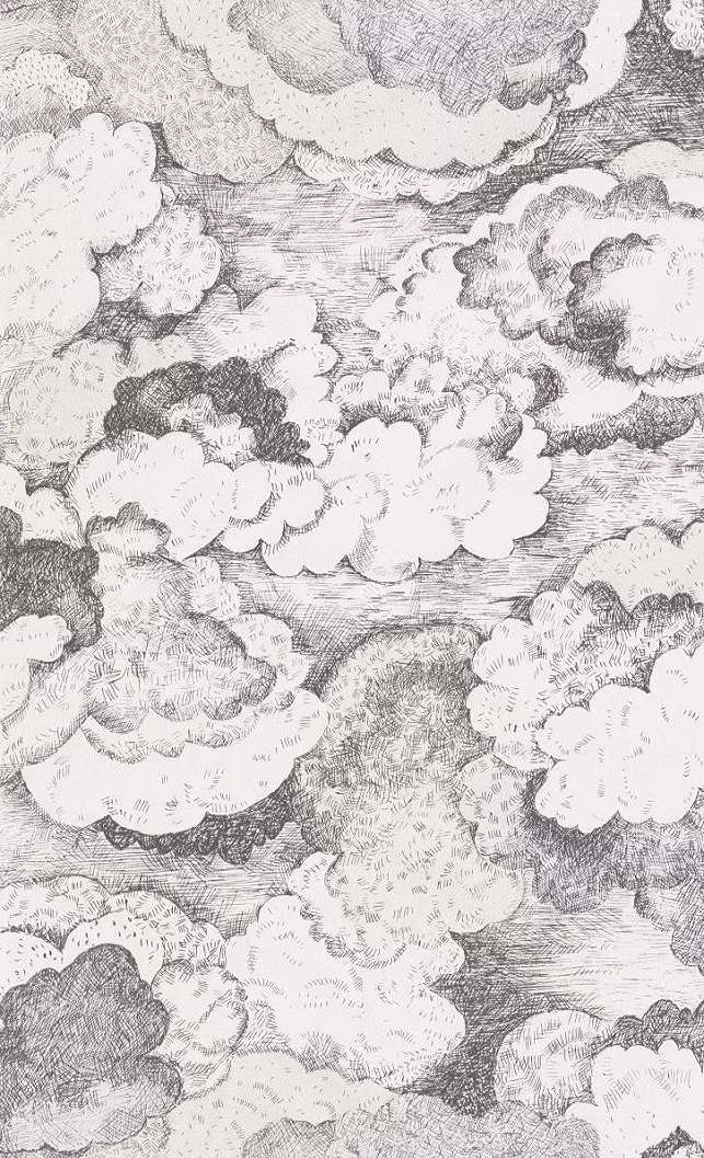 Gyerek tapéta rajzolt felhő mintával