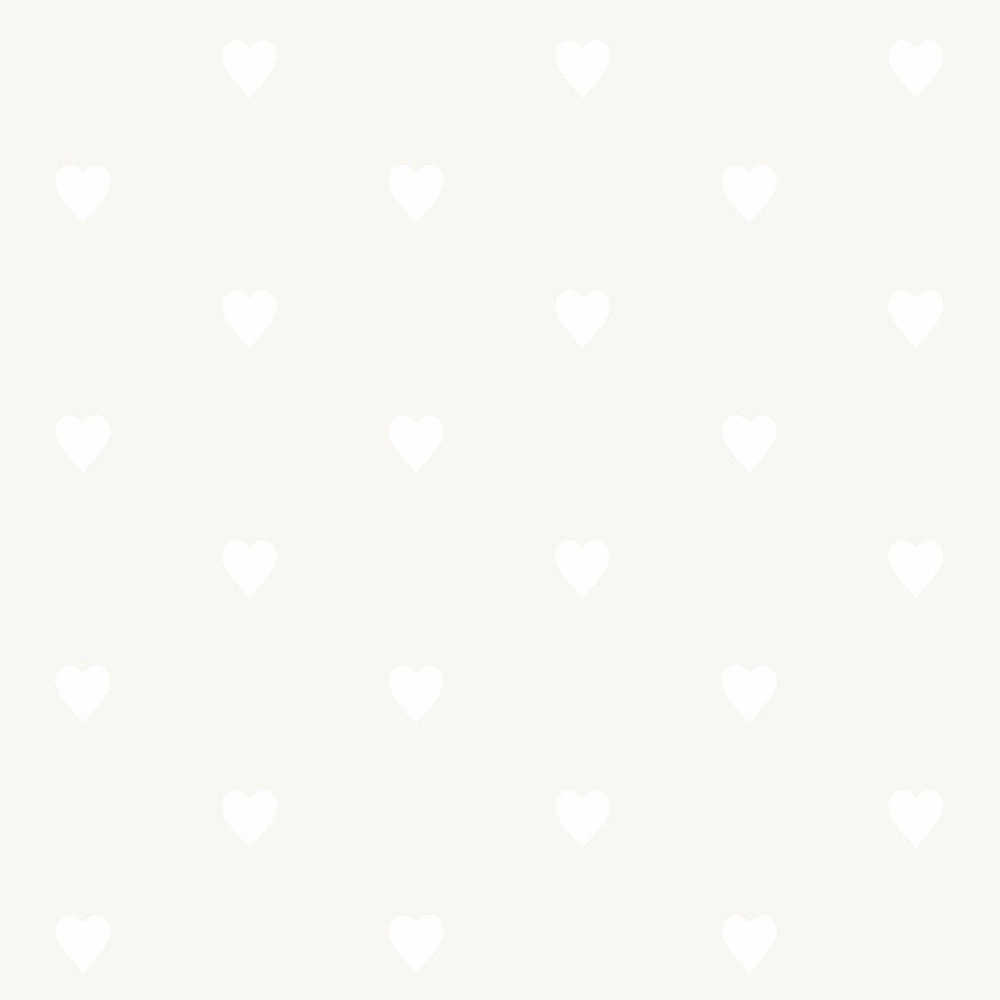 Gyöngyház metál alapon fehér szív mintás gyerek design tapéta