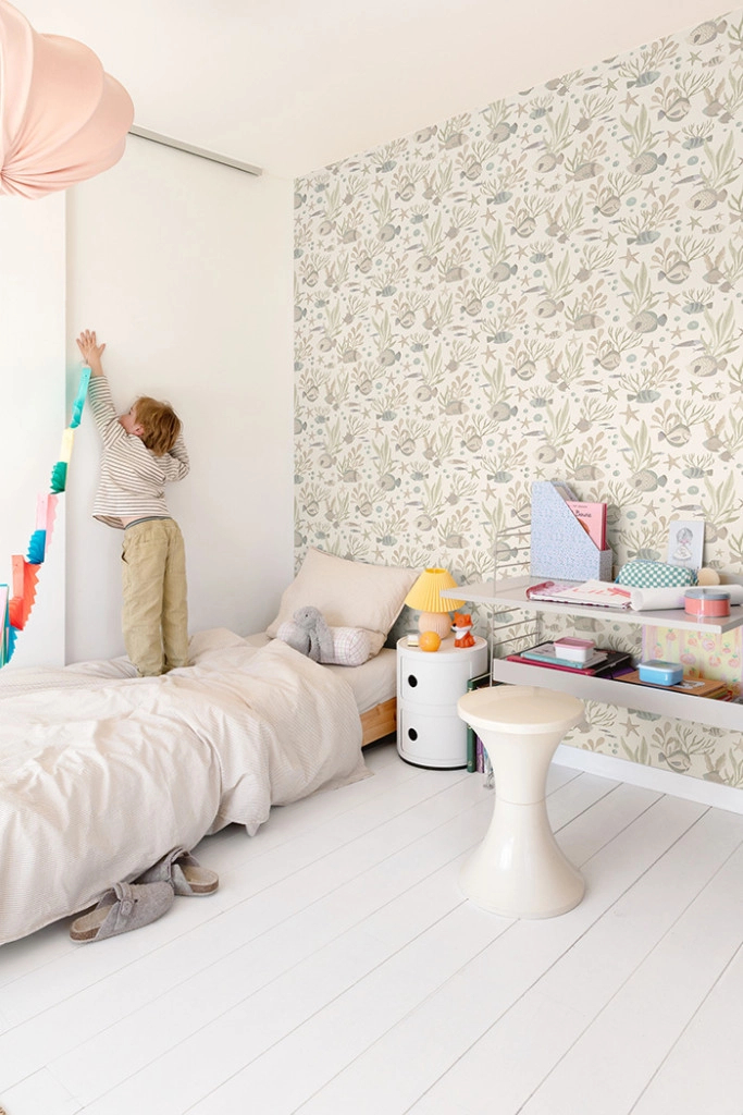 Halacska mintás vinyl gyerek tapéta