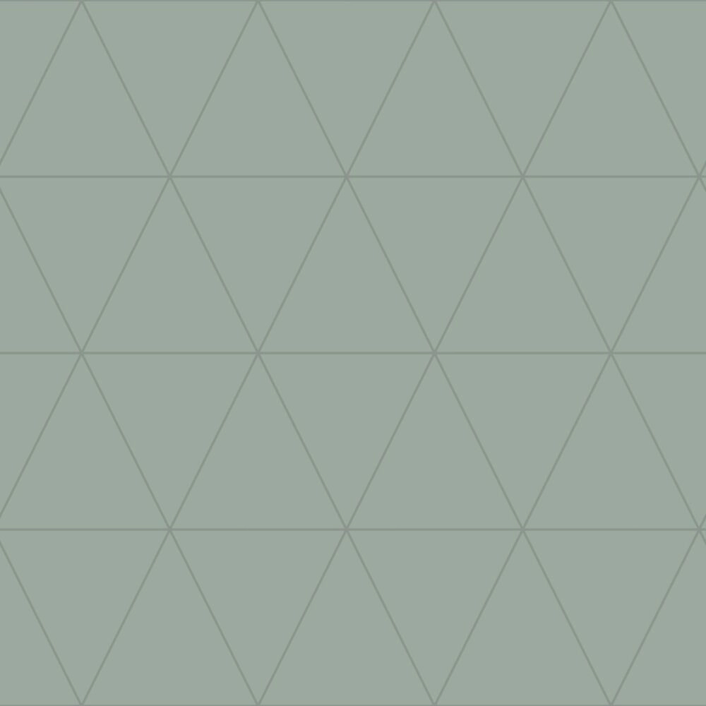 Halvány zöld alapon ezüst minimalista geometria mintás design tapéta