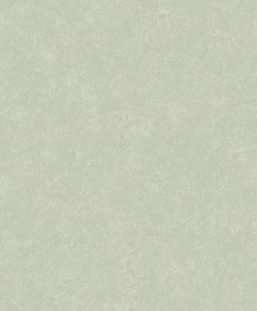 Halvány zöld színű levél struktúrált mintás francia design tapéta