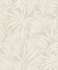 Halványbézs dekor tapéta pálmalevél mintával