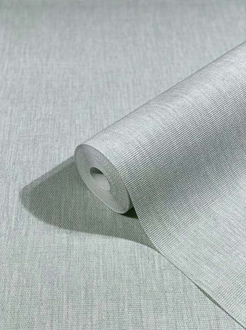 Halványkék vinyl tapéta textilhatású mintával struktúrált felülettel