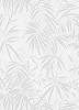 Halványszürke pálmalevél mintás trópusi dekor tapéta