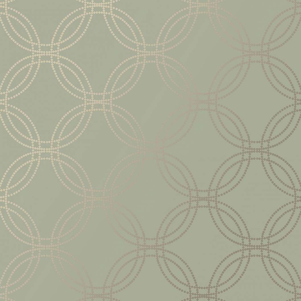Halványzöld elegáns geometrikus tapéta metálos mintával