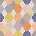 Hexagon mintás tapéta színes sokszög mintával